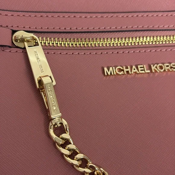 Michael Kors Jet Set Large Saffiano Leather Crossbody Bag - Picture 2 of 16